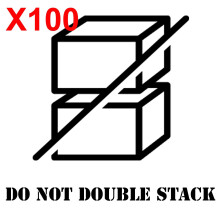 (100) DO NOT DOUBLE STACK Large shipping label adhesive warning mailing sticky sticker 61x49mm