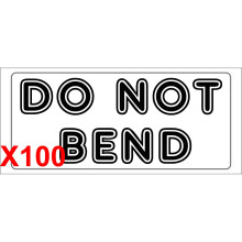 (100) DO NOT BEND shipping label adhesive warning mailing sticky sticker 56x25mm