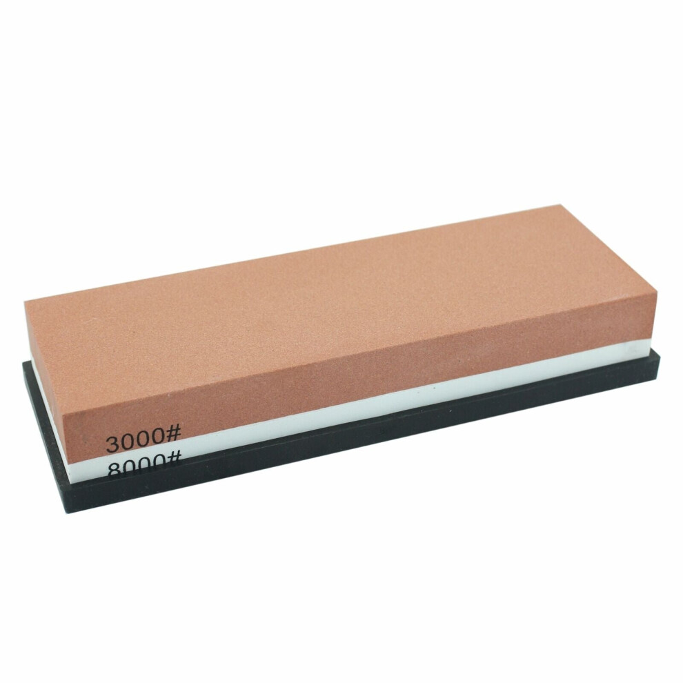 (3000/8000) Grit Knife Knives Sharpening Sharpener Dual Water Whet Wet Stone Whetstone With Non-Slip Stand Holder 9360159027954