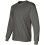 (Black, L) Long Sleeve T-SHIRT blank plain basic tee top Small Big Men's Ultra Cotton 8