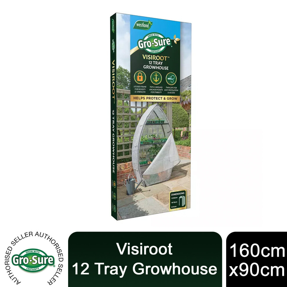 Gro-Sure Visiroot 12 Tray Growhouse for Plant Germination & Protection