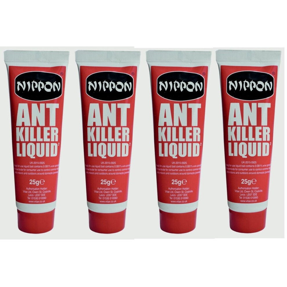 4 Nippon Ant Killer Liquid Bait Insecticide 25g Pest Control