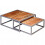VidaXL vidaXL Two Piece Coffee Table Set Accent Side End Table Stand Solid Acacia Wood 1