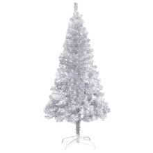 vidaXL Artificial Christmas Tree with Stand Silver 150cm PET Decoration Tree