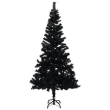 vidaXL Artificial Christmas Tree with Stand Black 210cm PVC Decoration Tree