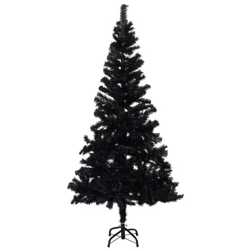 vidaXL Artificial Christmas Tree with Stand Black 210cm PVC Decoration Tree