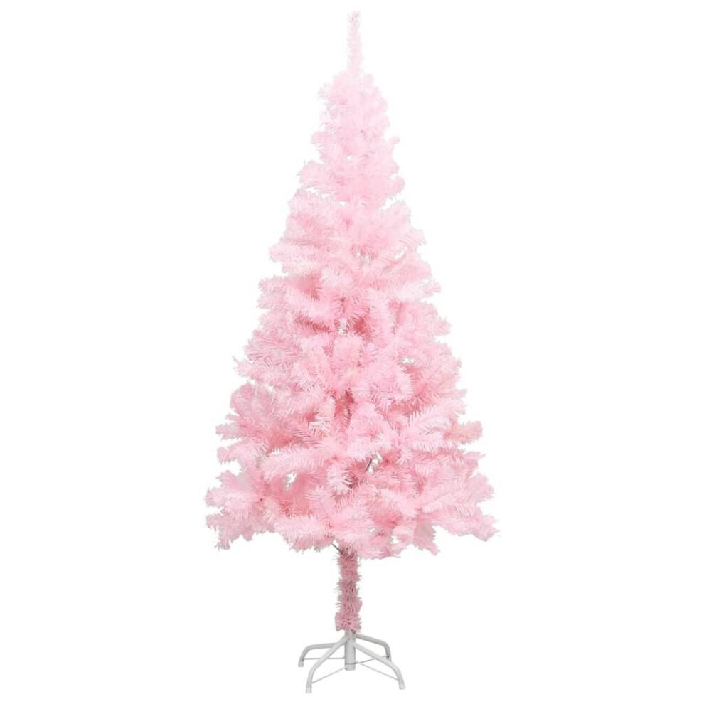 Vidaxl Pink 180Cm Artificial Christmas Tree With Stand, Pvc & Steel, 564 Tips, Indoor/Outdoor