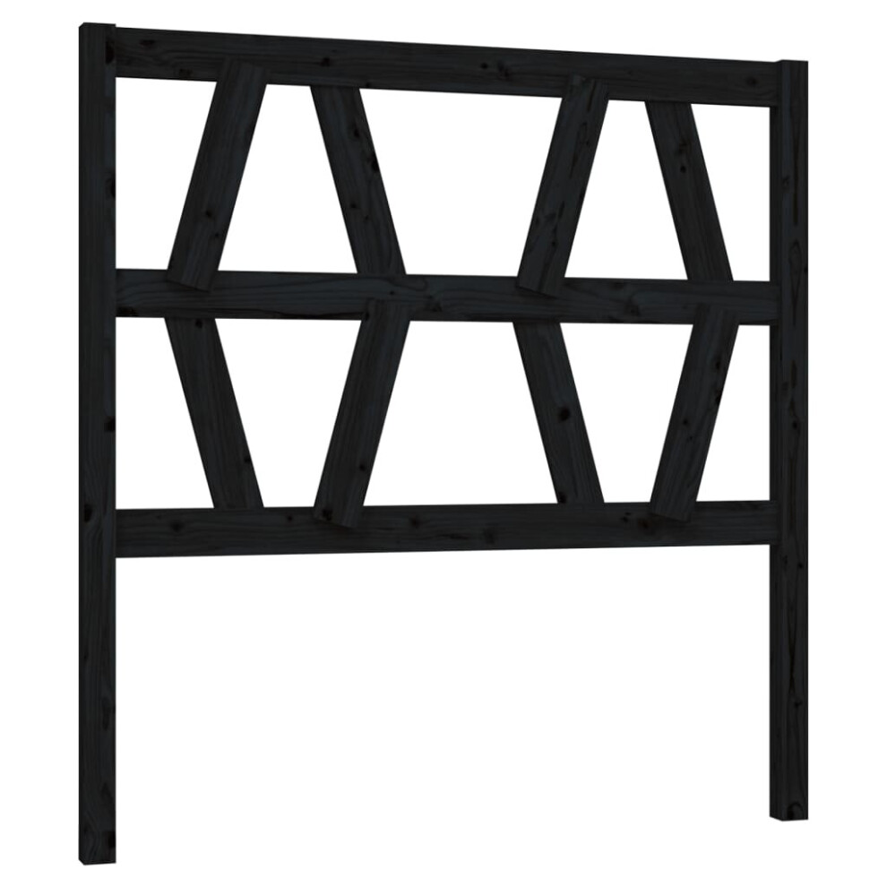 (black, 81 x 4 x 100 cm) vidaXL Bed Headboard Home Bedroom Decorative Bed Header Panel Solid Wood Pine