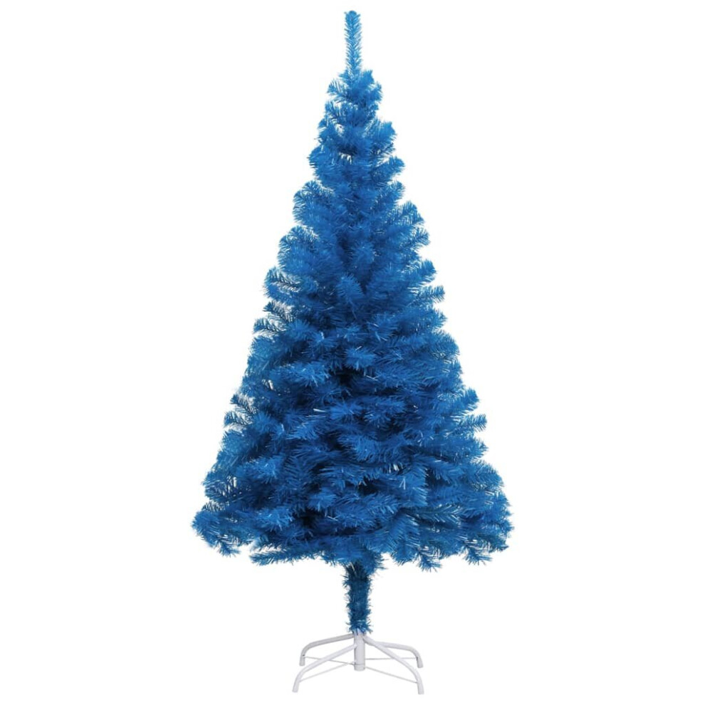 vidaXL Artificial Christmas Tree with Stand Blue 180 cm PVC Seasonal Ornament