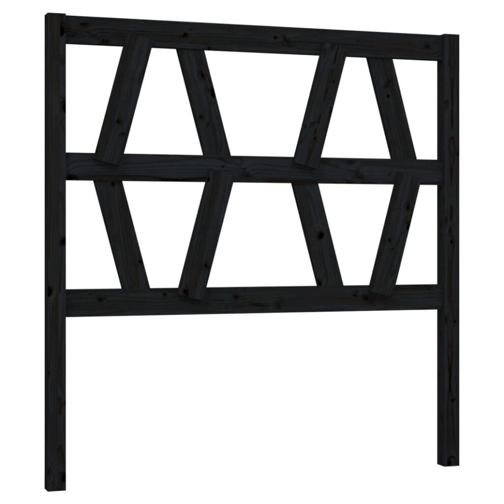 Vidaxl (Black, 96 X 4 X 100 Cm) Bed Headboard Home Bedroom Decorative Bed Header Panel Solid Wood Pine