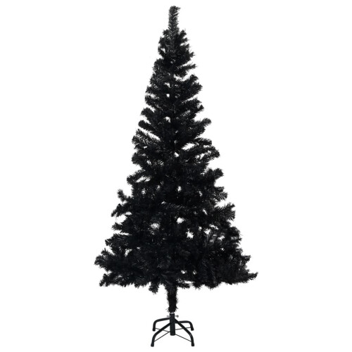 vidaXL Artificial Christmas Tree with Stand Black 120 cm PVC Xmas Decoration