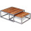 VidaXL vidaXL Two Piece Coffee Table Set Accent Side End Table Stand Solid Acacia Wood 7