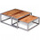 VidaXL vidaXL Two Piece Coffee Table Set Accent Side End Table Stand Solid Acacia Wood 4