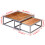 VidaXL vidaXL Two Piece Coffee Table Set Accent Side End Table Stand Solid Acacia Wood 9
