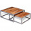 VidaXL vidaXL Two Piece Coffee Table Set Accent Side End Table Stand Solid Acacia Wood 5