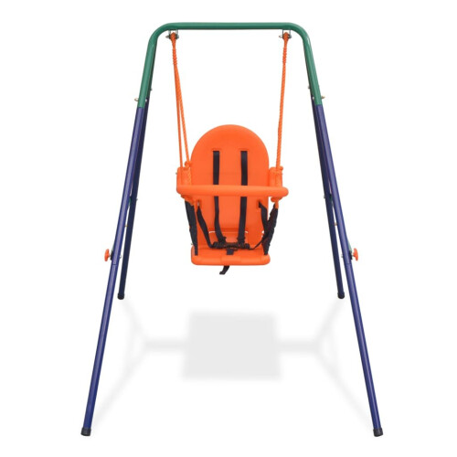 VidaXL vidaXL Kleinkinder-Schaukelset mit Sicherheitsgeschirr Orange 1