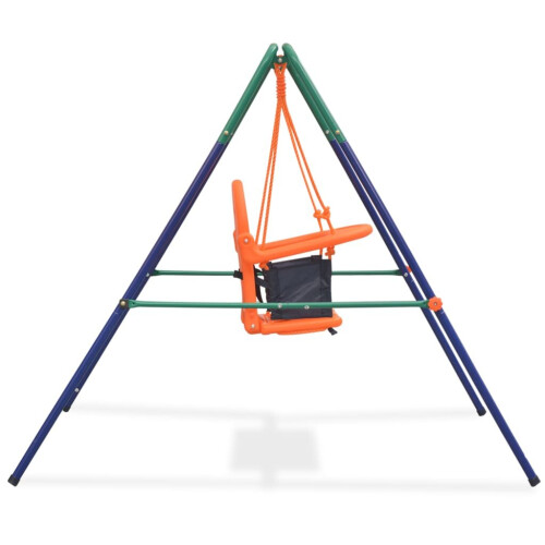 VidaXL vidaXL Kleinkinder-Schaukelset mit Sicherheitsgeschirr Orange 2