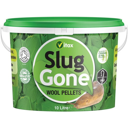 Vitax Slug Gone Wool Pellets Repellent Slug Snail Barrier Organic Safe 10L