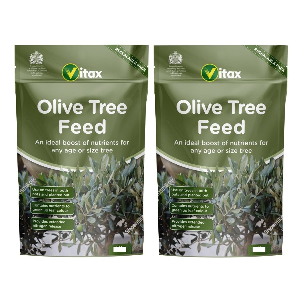 2x Vitax Organic Olive Tree Fertiliser Plant Feed Boosts fruiting 900g