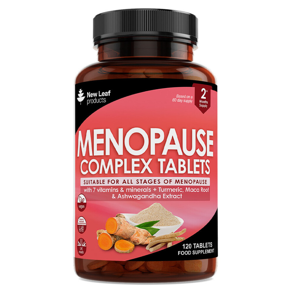 Menopause Supplements For Women Enriched With Turmeric, Ashwagandha & Maca Extract 120 Tablets