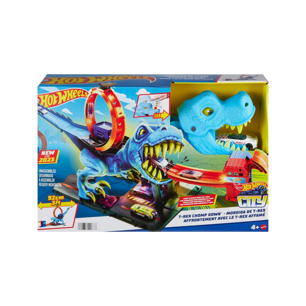 Hot Wheels City T-Rex Chomp Down Playset