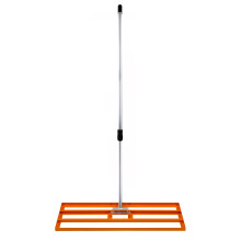 Rastrillo de Nivelación de Césped de 100cm Jardín Extensible 1.2-1.9m: Naranja