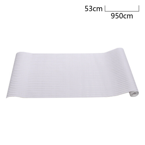 Living And Home Modern Sliver Grey Striped Non-woven Wallpaper Roll 2