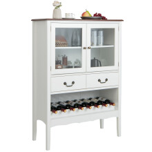 Buffet Cabinet Freestanding Storage Cabinet Corner Coffee Bar Station