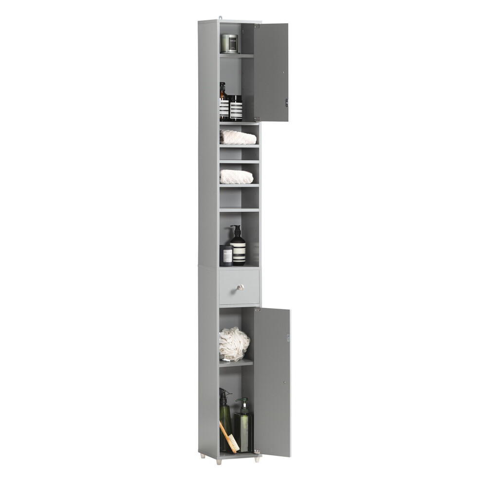 SoBuy BZR34-HG,Bathroom Tall Cabinet Cupboard Bathroom Cabinet Storage