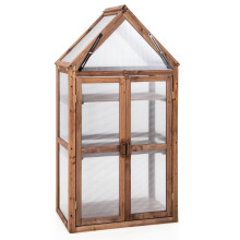 3-Tier Garden Cold Frame outdoor Wooden Greenhouse