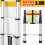 3.8M One Button Retraction Telescopic Ladder Aluminium Multi Purpose 1