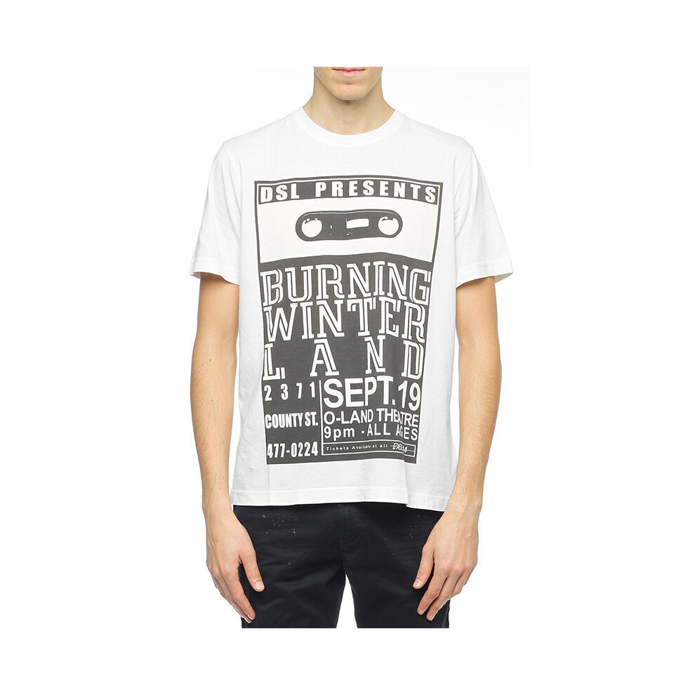 Diesel (M) T Joe Qj Mens T Shirts Short Sleeve Crew Neck Summer Regular Cotton Tee