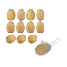 (12) Wooden Eggs Decoupage Craft Paint Decorate Easter