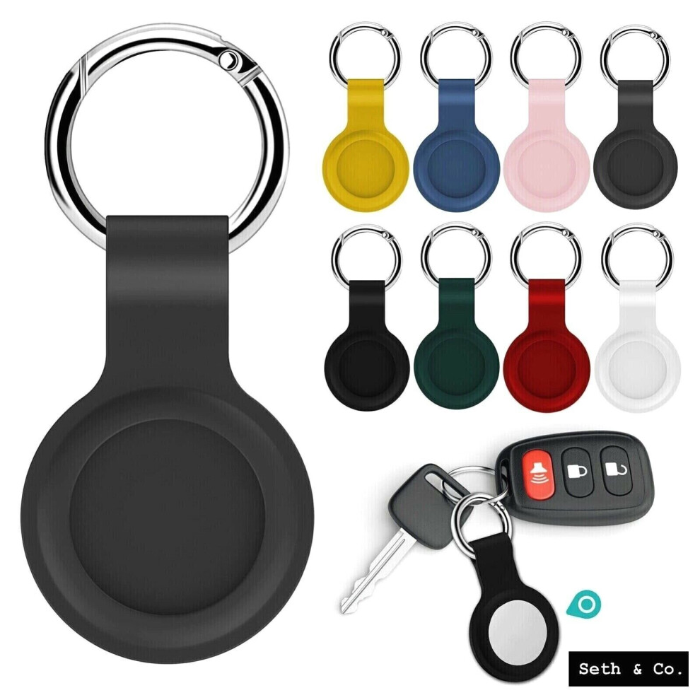 4PCS For Apple AirTag Keyring Keychain Silicone Holder Carry Case Pet Luggage