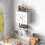 Costway Bathroom Wall Cabinet Wall-Mounted Space Saving Storage Cabinet 4
