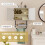 Costway Bathroom Wall Cabinet Wall-Mounted Space Saving Storage Cabinet 5
