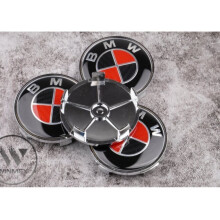 (Carbon Red) 4X BMW Wheel Centre Caps Hub Cover Emblem Carbon Fibre 68mm