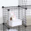 Homcom HOMCOM DIY 6 Cube Metal Wire Rack Interlocking Storage Cabinet Organiser Display 4