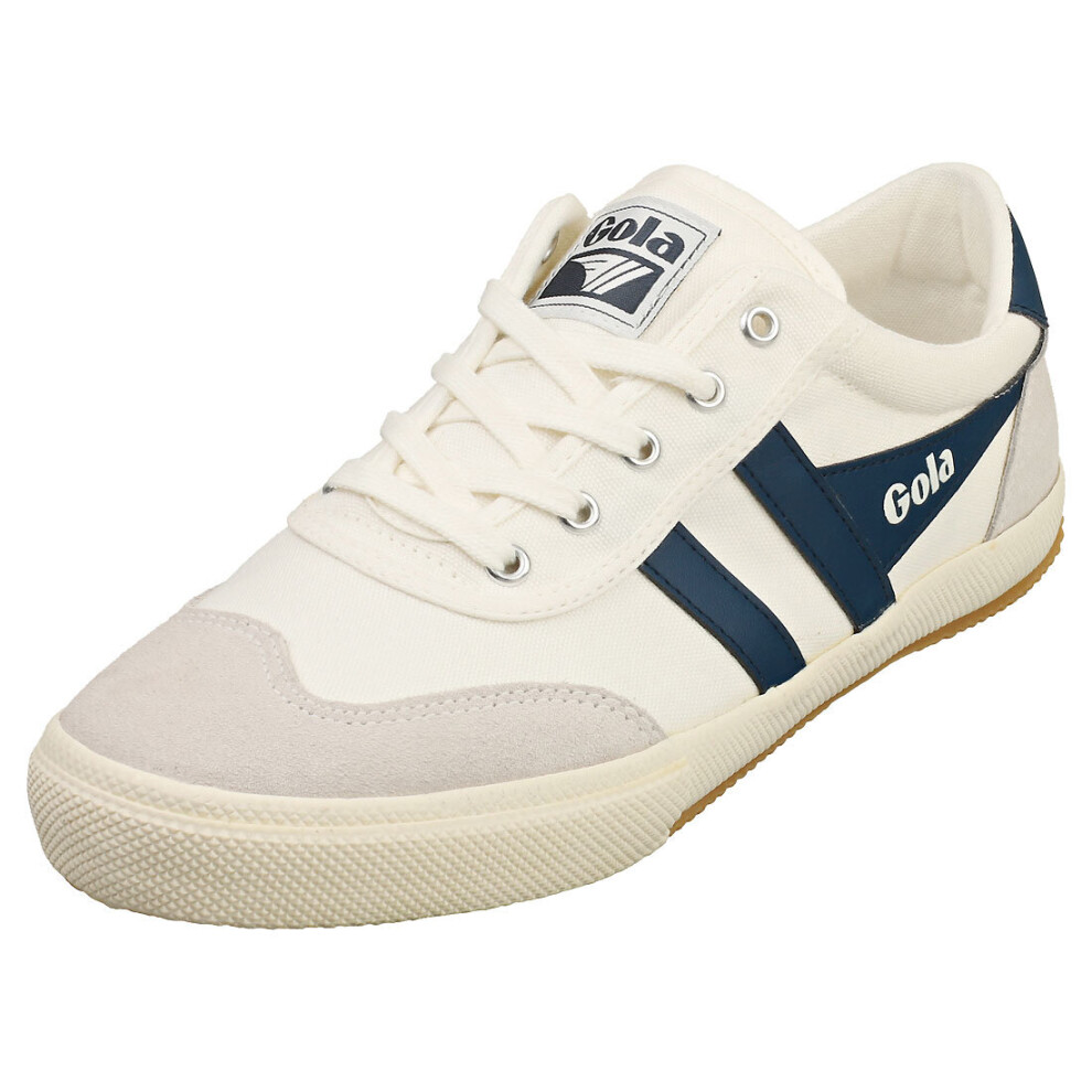 (7) Gola Badminton Mens Casual Trainers in White Blue