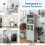 Costway Tall Bathroom Storage Cabinet Freestanding Kitchen Pantry Cupboard 7