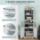 Costway Tall Bathroom Storage Cabinet Freestanding Kitchen Pantry Cupboard 4