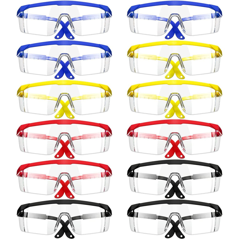 12 Pairs Safety Glasses Over Glasses Anti Fog Safety Goggles Clear Onion Eyewear Lab Blocking Eyeglasses Anti Scratch Lenses Protective Eye Shied 715279388697