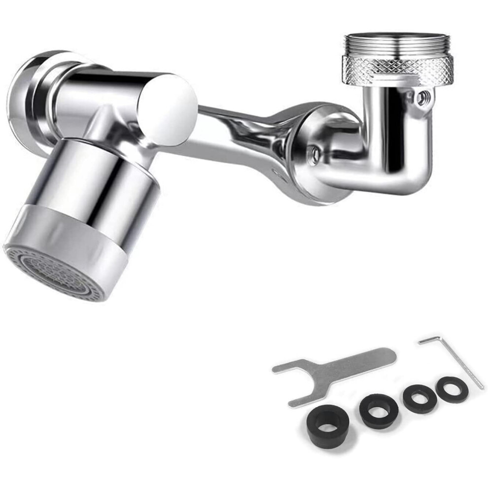 1080 Degree Rotatable Kitchen Faucet Aerator, Bathroom Sink Faucet Extender With 2 Spout Modes, Suitable 781238423136