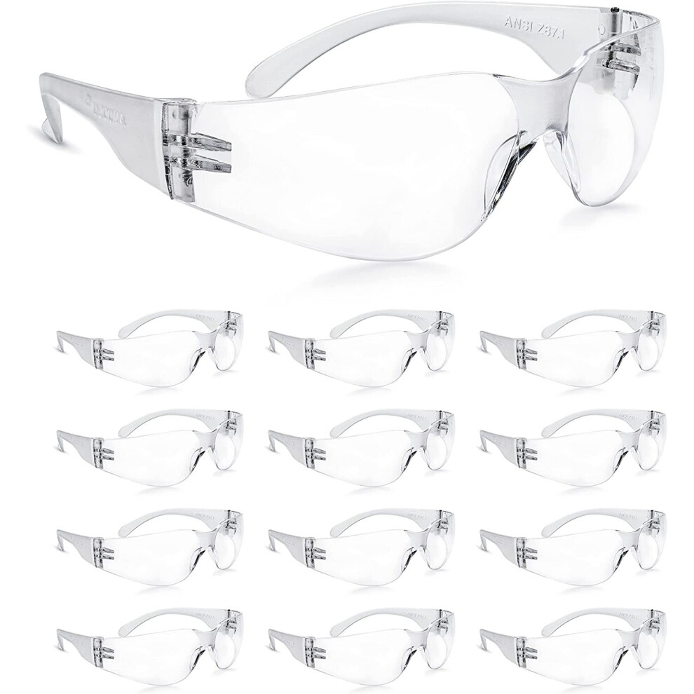 Clear Safety Glasses Bulk Of 24, Protective Eyewear 715279388680