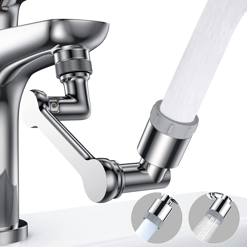 Faucet Extender Aerator 1080Â¡Ã£ Rotating Robotic Arm Splash Filter Faucet Adaptor, Faucets Bubbler, Multifunctional Swivel Spout Kitchen Tap Exten 781238423297