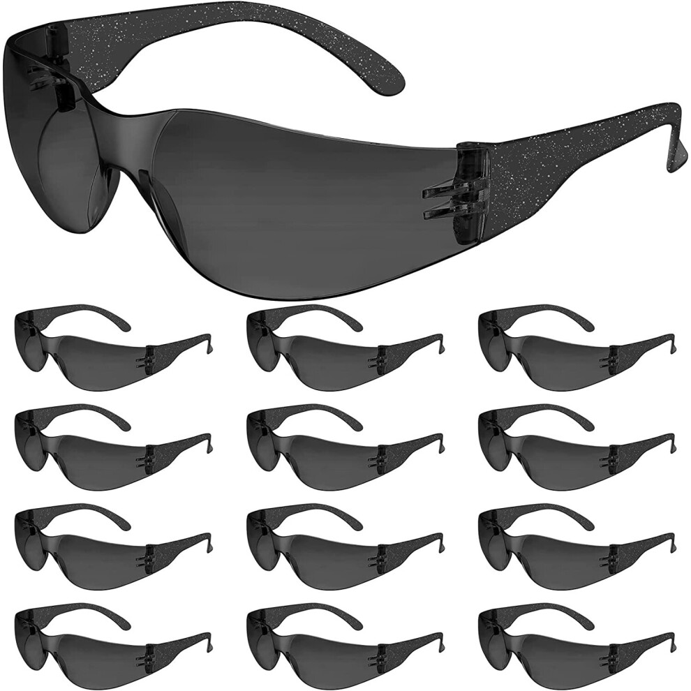 12 Pairs Protective Safety Glasses Scratch Resistant Eyewear Grey Safety Sunglasses Eye Goggles Protection With Polycarbonate Impact Resistant Le 715279388963