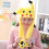 (Pikachu) Funny Hat with Moving Ears,Cute Bunny Ear Hat 2