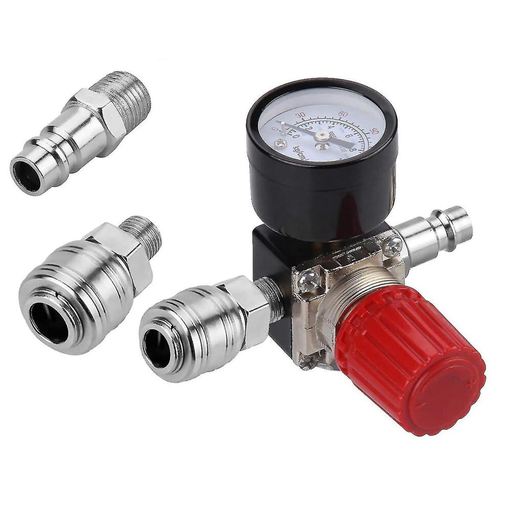 Air Pressure Regulator 175Psi 12Bar Three Way Valve Air Flow Gauge Regulator For Compressor 768617310836