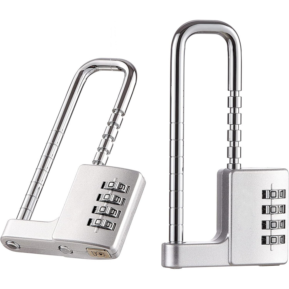 Cabinet Lock,Combination Padlock,Stainless Steel Gym Locker Lock Code Long Adjustable Shackle Lock 781238425055