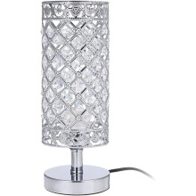 Crystal Table Lamps Silver Bedside Nightstand Lamp Desk